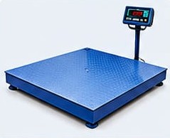 Blue heavy-duty platform scale