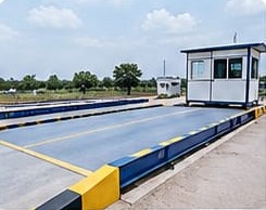 Pit-less electronic weighbridge with cabin